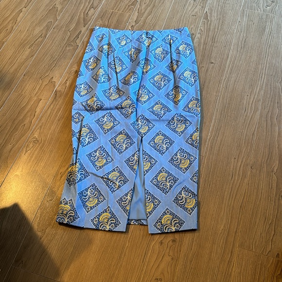 Veronica Beard Troye Linen skirt in blue size 0 - Picture 4 of 4